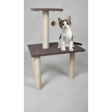 Imagem de Arranhador Gato 3 Níveis Sisal Pelúcia Com Brinquedo - Congratulations
