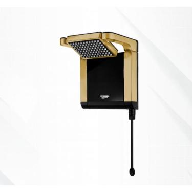 Imagem de Chuveiro Ducha Lorenzetti Acqua Star Preto 127v 5500w  Dourado Matte, 
