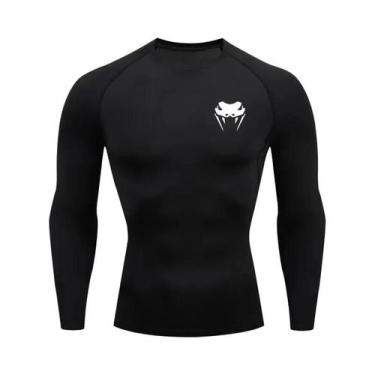 Imagem de Camisa De Compressão Masculina De Secagem Rápida, Manga Longa, Proteçã