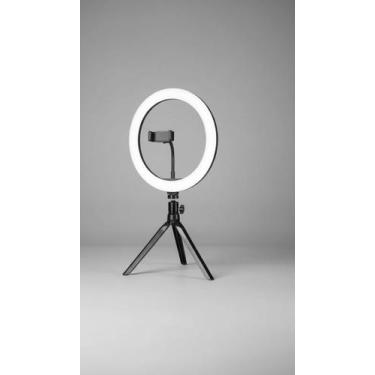Imagem de Iluminador Aro 20cm c/ Tripé Mesa e Suporte Celular - Congratulations 