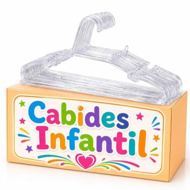 Imagem de Cabide Infantil de Acrílico Transparente Kit com 100 unidades - Marche