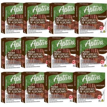 Imagem de Kit 12 Pudim Chocolate Diet Sobremesa Prática Zero Açúcar - Apti