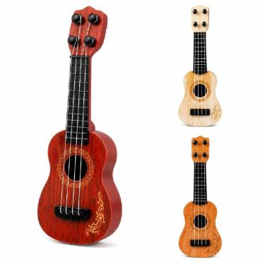 Imagem de Ukulele Infantil de Brinquedo Yeet com Cordas de Nylon Macias e Seguras em Plástico ABS Colorido 9,5CM