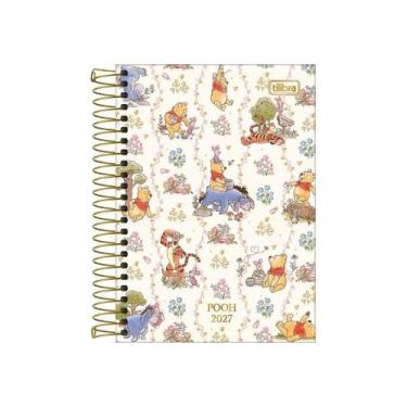 Imagem de Agenda Espiral Diária Pooh 2027 Tilibra Branco, Branco
