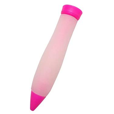 Imagem de 2 peças/conjunto de canetas de silicone para decoração, ferramentas de decoração de bolos, suprimentos de assar destacáveis, adequado para várias sobremesas, como bolos, biscoitos, sorvete, rosa