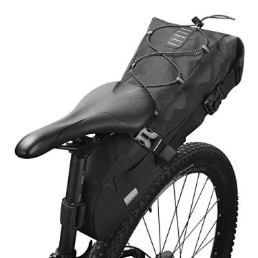 Imagem de yeacher Bolsa de selim de bicicleta Bolsa de armazenamento de bicicleta à prova d'água Bolsa de espigão de selim traseiro de bicicleta reflexiva Bolsa traseira de grande capacidade Bolsa de bicicleta de