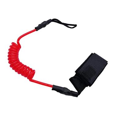 Imagem de Prancha de Surfe Paddle Safety Rod Elastic Leash Boats Raft Stretch -
