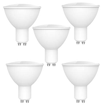 Imagem de KKcare Lâmpada inteligente WiFi RGB + W + C Lâmpada LED 5W GU10 luz regulável APP controle remoto compatível com Alexa Google Home Tmall Elf para controle de voz, pacote de 5