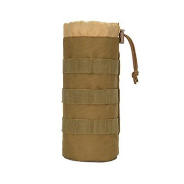 Imagem de DYNWAVE Bolsa para Garrafa de água 500ml com Cordão Aberto, Manga Protetora com Alça de Transporte para Escalada, E Corrida Ao Ar Livre, Cáqui