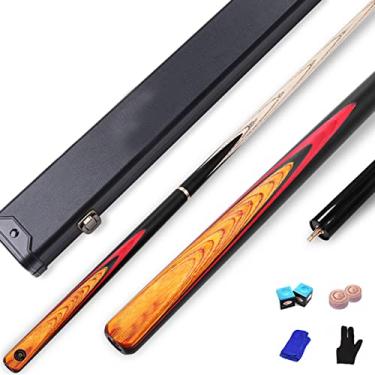 Imagem de LIUHD Conjunto de tacos de piscina, taco de bilhar de madeira, fácil de armazenar, jogos em ambientes internos, externos, artesanato, sinuca, sinuca, tacos de bilhar para casa, bares, salões de piscina, C, 10 mm