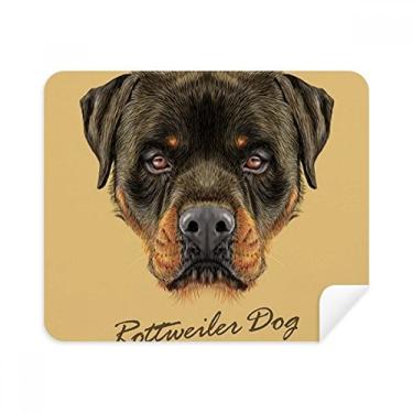 Imagem de Pano de limpeza Black Feroz Rottweiler para cães, animais de estimação, 2 peças, tecido de camurça