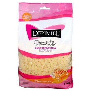 Imagem de Cera Depilatória em Pérolas Natural com mel sistema espanhol Depimiel 1kg