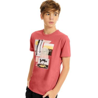 Imagem de Camiseta Masculina Estampada Rovitex Teen Laranja