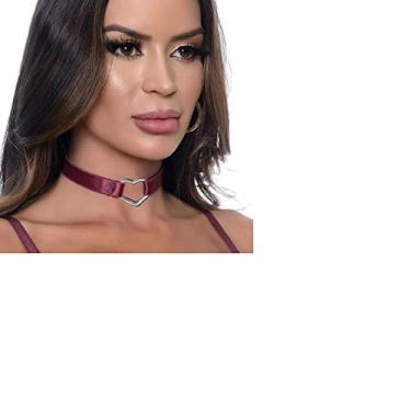 Imagem de Gargantilha Com Coração Cor Vinho