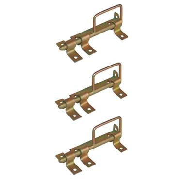Imagem de Kit 3 Trincos com Alça Portão Porteira Aço Bicromado 180mm