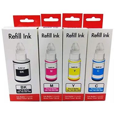 Imagem de Kit Colorido de Tinta Compatível para impressora G1000 G2000 G3000 G1100 G2100 G3100 G3102 G1800 G2800 G3800 G1900 G2900 G3900