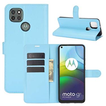 Imagem de HONGYAN Capa de telefone Para Motorola Moto G9 Power Litchi Texture Horizontal Flip Capa Protetora com Suporte e Slots de Cartão e Carteira Capa protetora