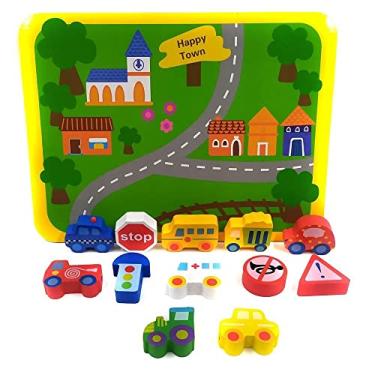 Imagem de Brinquedo De Montar Tráfego Cidade Com Carros E Acessórios