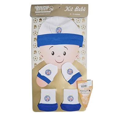 Imagem de Kit Bebê 3 Pçs Bahia Touca Luva e Meia Oficial