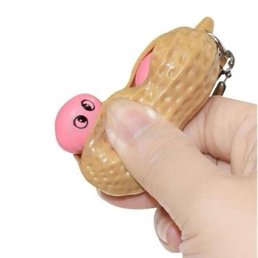 Imagem de Chaveiro Amendoim Brinquedo Anti Stress Silicone