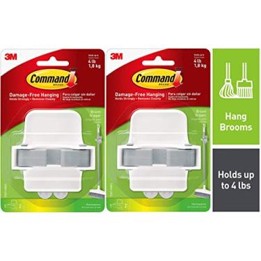 Imagem de Gancho de aderência de vassoura Command 17007-HWES, branco - Quantidade 2