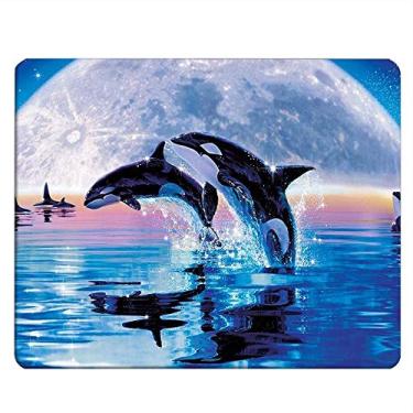 Imagem de NICOKEE Mousepad retangular para jogos T7 Mouse Pad Tapete para mouse para mesa de computador laptop escritório 9,5 X 7,9 polegadas borracha antiderrapante