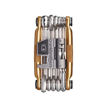 Imagem de Crankbrothers Ferramenta de bicicleta Multi Tool M 17 - Multiferramenta MTB ouro - 17 ferramentas de bicicleta (ferramenta 17 em 1), ergonômicas e leves