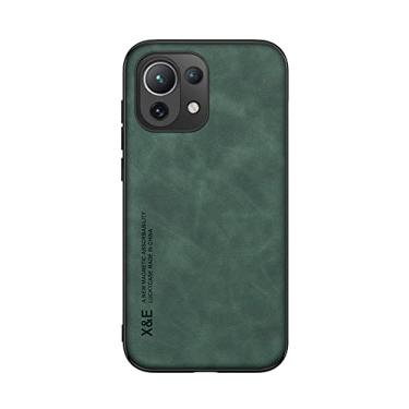 Imagem de Kepuch Silklike Capa para Xiaomi 11 Lite - Case Placa de Metal Embutida para Xiaomi 11 Lite - Verde