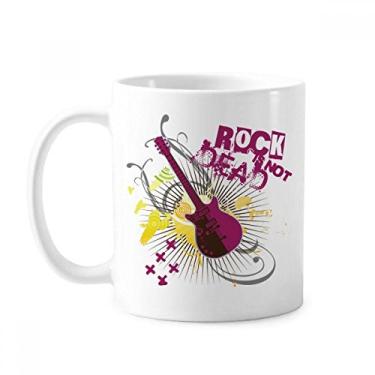Imagem de Caneca de cerâmica para café de porcelana de café de cerâmica, instrumento de música, guitarra