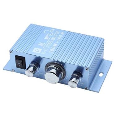 Imagem de AUTUT Mini amplificador de canal duplo, receptor estéreo Hi-Fi para carros, motocicletas, alto-falantes de computador, DC 12V-15V 40W