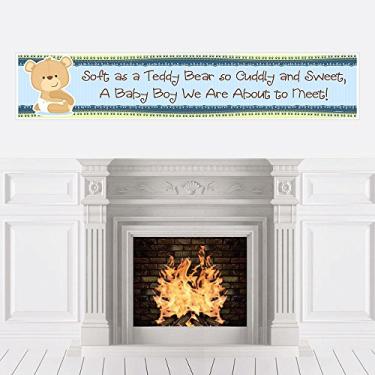 Imagem de Big Dot of Happiness Boy Baby Teddy Bear - Baby Shower Decorations Party Banner