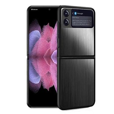 Imagem de Capa de telefone de luxo em aço inoxidável para Samsung Galaxy Z Flip 3 Capa à prova de choque de metal para Galaxy Z Flip 3 flip4 5G Capa, preta, para Galaxy Z Flip4