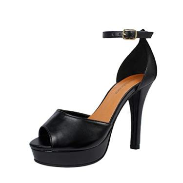 Imagem de Meia Pata Salto Alto Fino Luiza Sobreira Preta Mod. 2188