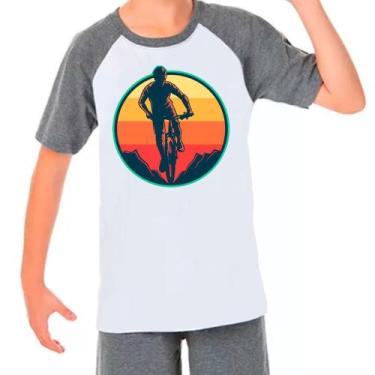 Imagem de Camiseta Raglan Bike Bicicleta Ciclismo Cinza Branco Inf01 - Design Ca