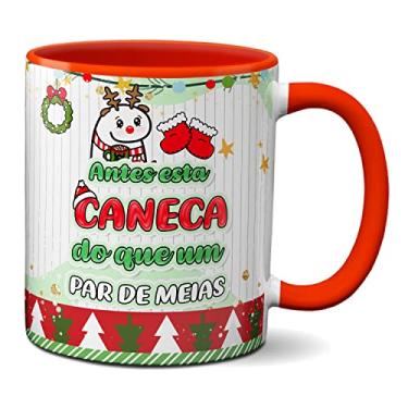 Imagem de Caneca Flork de Natal Frase Antes Isso Que Um Par de Meias (Vermelha)