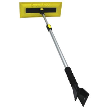 Imagem de Emsco Group 1719-1 Vassoura de neve telescópica de 132 cm com lâmina giratória de espuma de 40,64 cm com escova raspadora de gelo de cabeça dupla