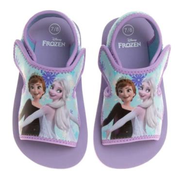 Imagem de Disney Girls' Frozen Sandals - Adjustable Strap Summer Sports Sandals (Toddler/Little Kid)
