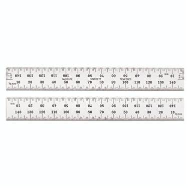 Imagem de Escala de Aço com Graduação em Milimetro 150 x 19x 1,2mm Starrett C635E-150 C635E-150