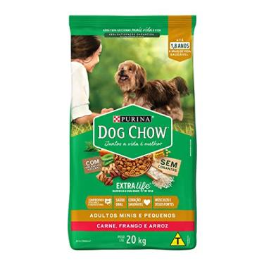 Imagem de DOW CHOW NESTLÉ PURINA DOG EXTRALIFE Adultos Minis e Pequenos Carne, Frango e Arroz 20kg