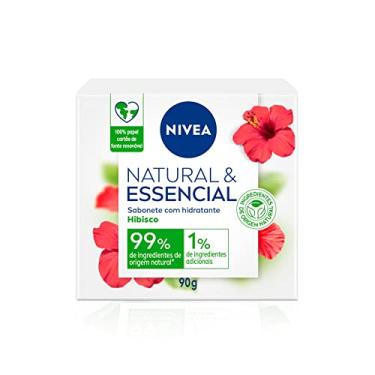 Imagem de NIVEA Sabonete em Barra Natural & Essencial Hibisco 90g - Limpa e cuida da sua pele, fórmula vegana, 99% de ingredientes naturais, hidratante, fragrância de hibisco, embalagem de fonte renovável