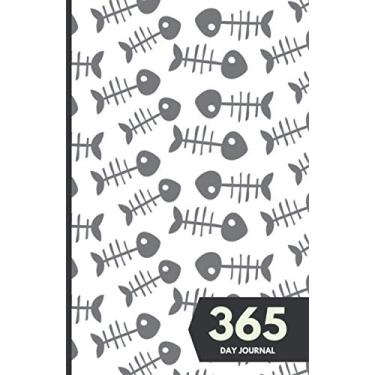 Imagem de 365 Day Journal: Unlined and Undated Daily Diary - 5.5in x 8.5in | Fish Bone Pattern Cover: A whole year of daily journal ideal gift for friends and family