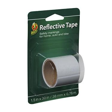Imagem de (White) - Duck Brand 896385 Self-Adhesive Reflective Tape, 3.8cm x 80cm Single Roll, White