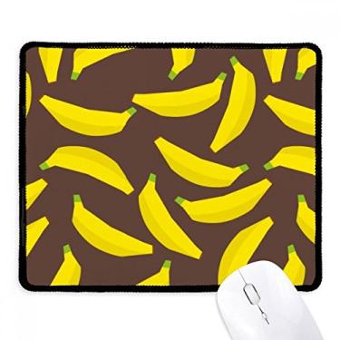 Imagem de Mousepad com estampa de ilustração de frutas e banana, borda costurada, tapete de borracha para jogos
