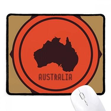 Imagem de Mousepad com ilustração vermelha e preta da Austrália, tapete de borracha para jogos