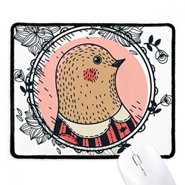 Imagem de Mousepad com estampa de desenho de folha de flores de pombo, tapete de borracha para jogos