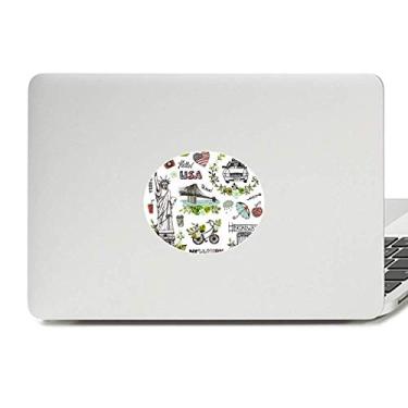 Imagem de Adesivo de notebook Spring Liberty New York America Graffiti Vinil Emblema Gráfico Laptop Decalque