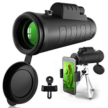 Imagem de Telescópio monocular 40X60 HD com suporte de tripé para celular para esportes ao ar livre, acampamento, viagens, atividades ao ar livre, esportes, teatro, viagens