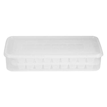 Imagem de Caixa de molde de gelo de verão para cubos de gelo, molde de cubos de gelo empilháveis, bandeja de gelo DIY (caixa de gelo de 1,7 l com 2 camadas de 72 compartimentos)