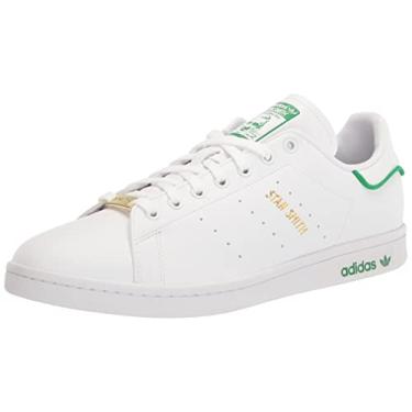 Imagem de adidas Originals Tênis masculino Stan Smith, Branco/Verde/Roxo, 7