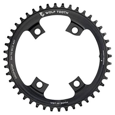 Imagem de Wolf Tooth Anéis de cadeia Drop-Stop para cambota assimétrica 4 x 110 mm BCD Shimano Road (preto, 42t)